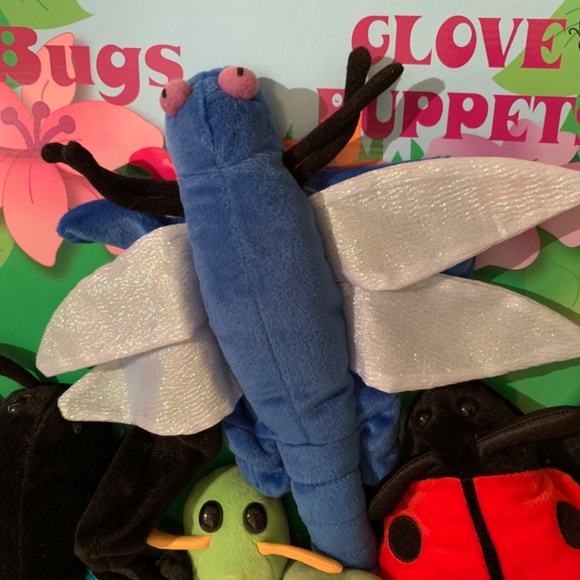 Caltoy Bugs Glove Puppets Set - Dragonfly, butterfly, grasshopper+ ladybug - Picture 4 of 8